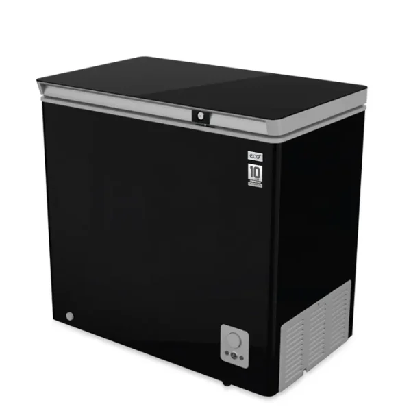 ECO+ 198 LITER GLASS DOOR FREEZER BLACK