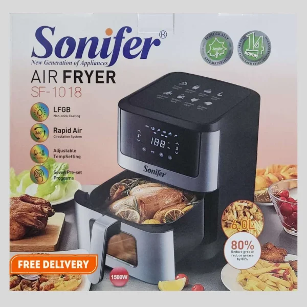 Sonifer SF-1015 Air Fryers Grill Oven Pizza 5.5L Air Fryer Oven - Image 4