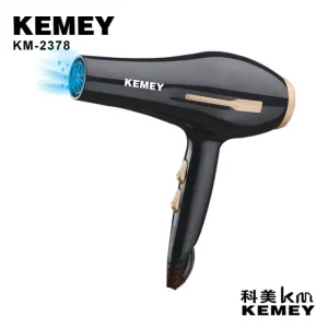 Kemey-KM-2376-1000W ( 3 in ! ) Powerful-Professional-Heavy-Duty-Hair-Dryer-for-Unisex – Black