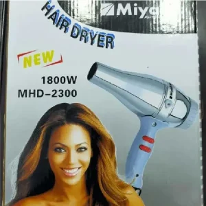 MIYAKO MHD-2300 Electric Hair Dryer Silver & Black